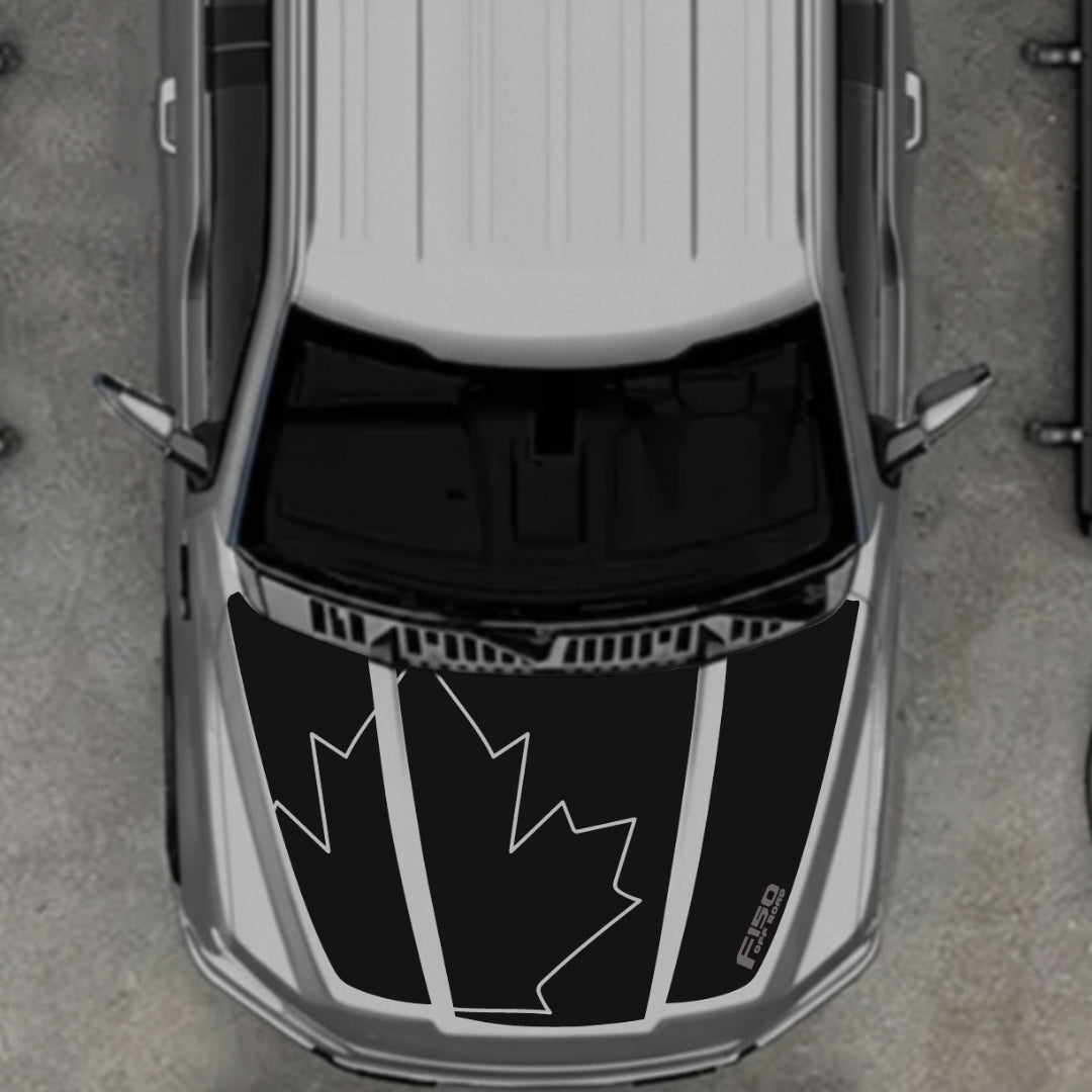 Hood Panel Decal/Sticker - Canada Style 24 Graphic Kit - For Ford F-150 2020-2026 - Premium Vinyl