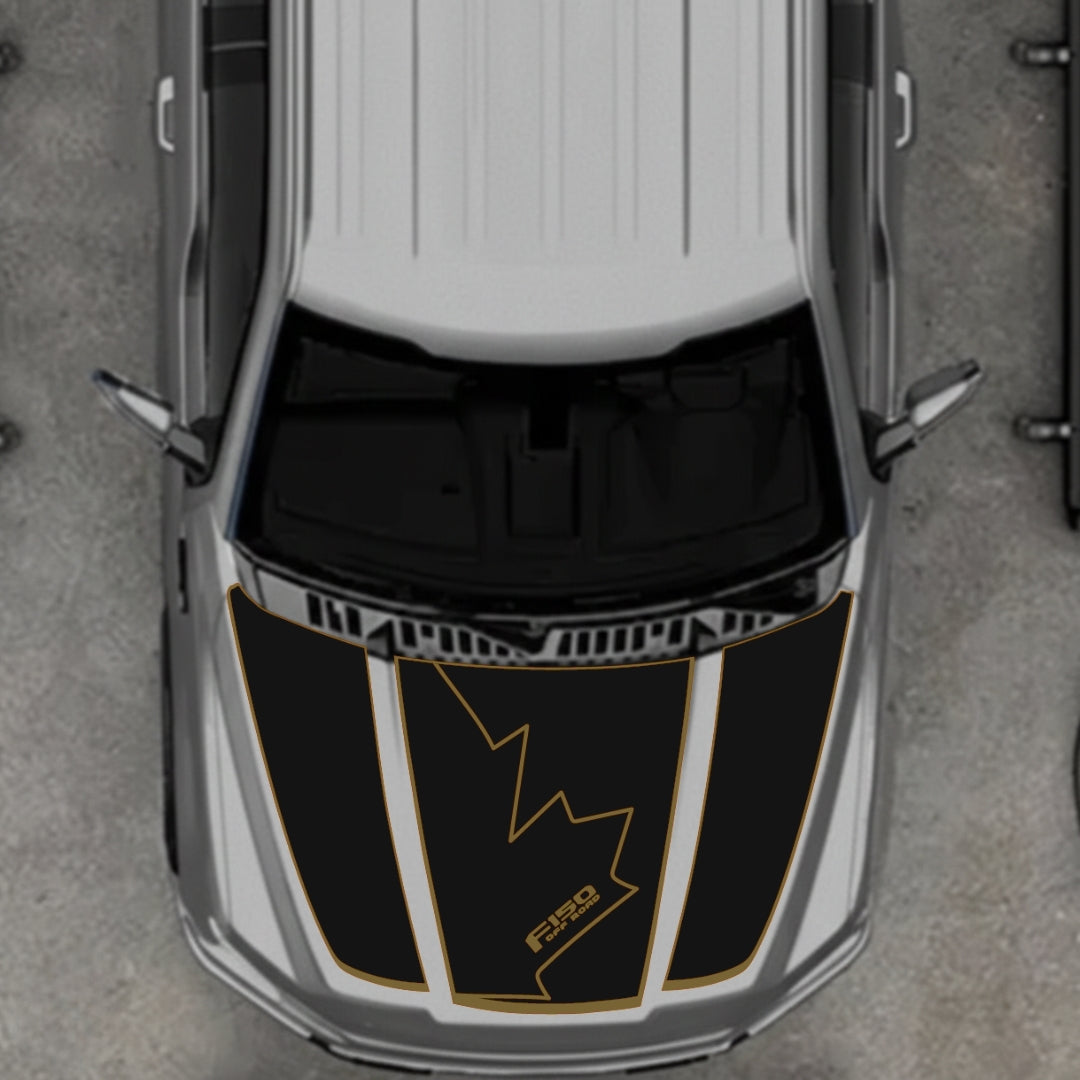Hood Panel Decal/Sticker - Canada Style 19 Graphic Kit - For Ford F-150 2020-2026 - Premium Vinyl