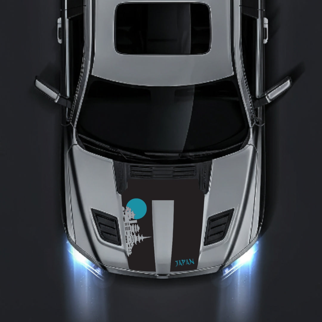Hood Panel Decal/Sticker - Japan Skyline - Cut Graphic Kit - For Dodge RAM 1500 2019-2025 - Premium Vinyl