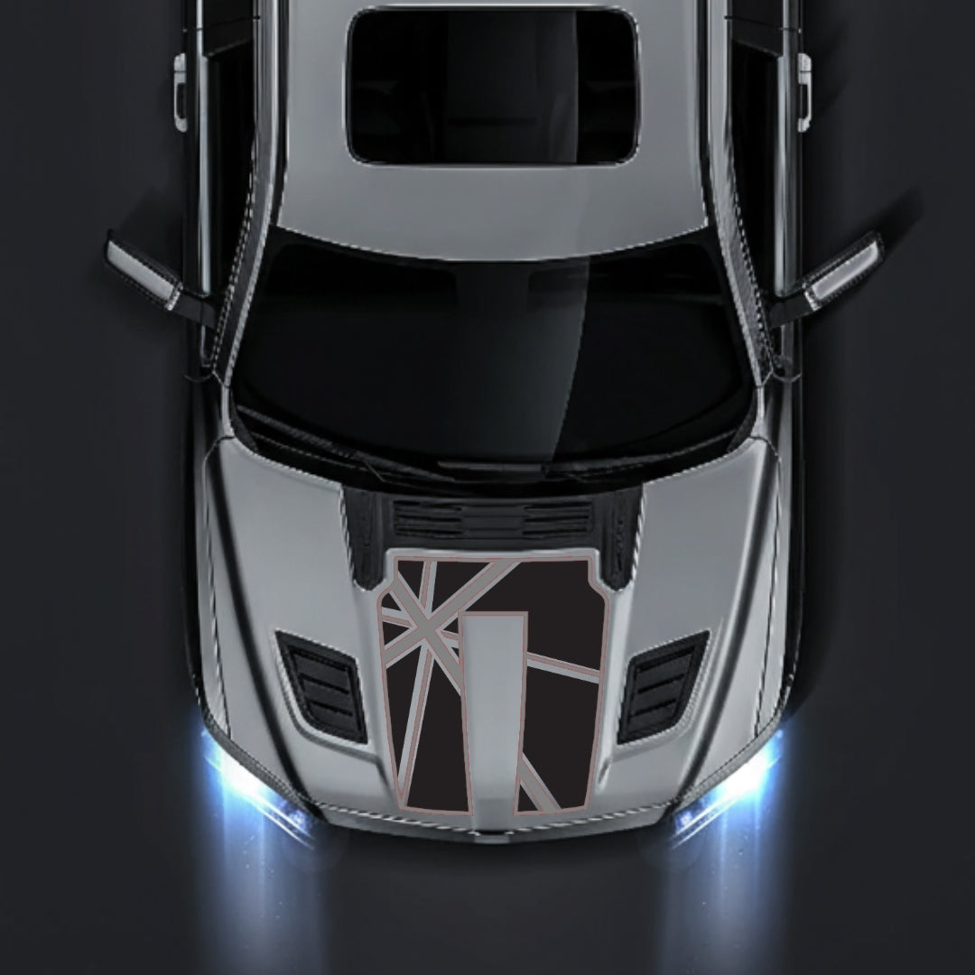 Hood Panel Decal/Sticker - England - Cut - Border Graphic Kit - For Dodge RAM 1500 2019-2025 - Premium Vinyl