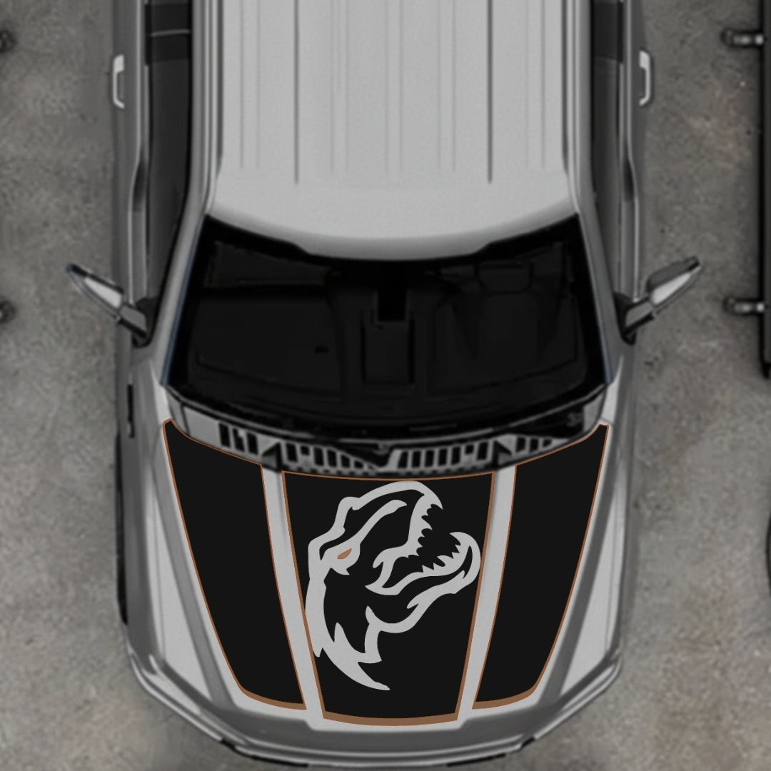 Hood Panel Decal/Sticker - Rex Style 4 Graphic Kit - For Ford F-150 2020-2026 - Premium Vinyl