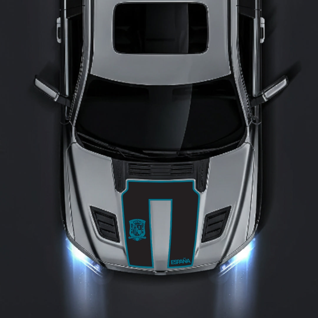 Performance Hood Panel Decal/Sticker - Spain - Border Graphic Kit - For Dodge RAM 1500 2019-2025 - Premium Vinyl