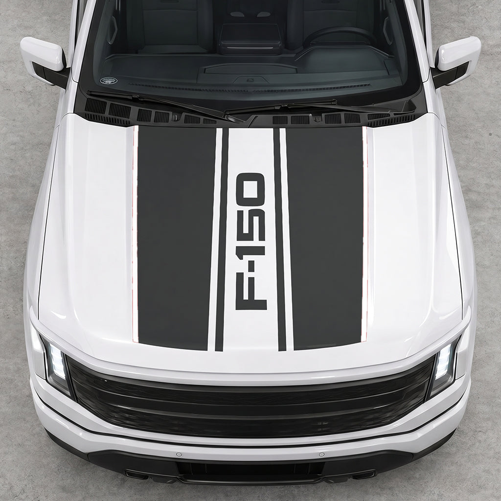 Hood Panel Decal/Sticker - Road F150 Graphic Decal Graphic Kit - For Ford F-150 2015-2020 - Premium Vinyl