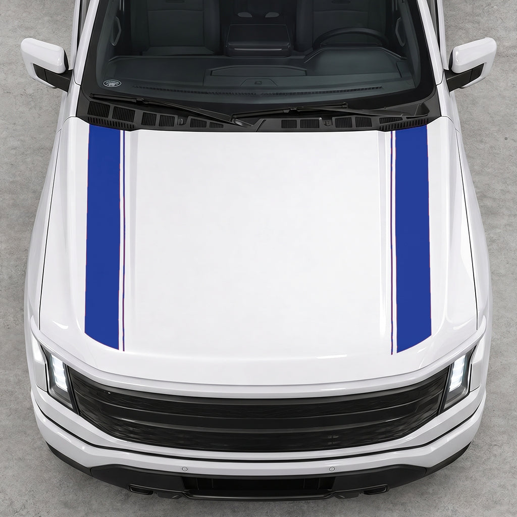 Hood Panel Decal/Sticker - Double Side Solid Graphic Decal Graphic Kit - For Ford F-150 2015-2020 - Premium Vinyl