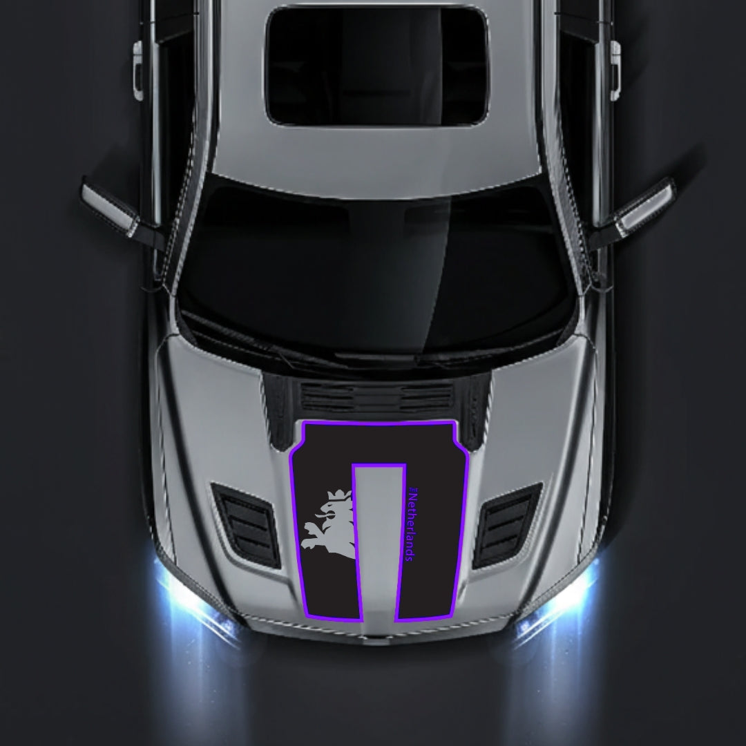 Performance Hood Panel Decal/Sticker - Netherlands - Cut - Border Graphic Kit - For Dodge RAM 1500 2019-2025 - Premium Vinyl