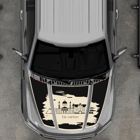 Hood Panel Decal/Sticker - Edmonton - Border Graphic Kit - For Ford F-150 2020-2026 - Premium Vinyl