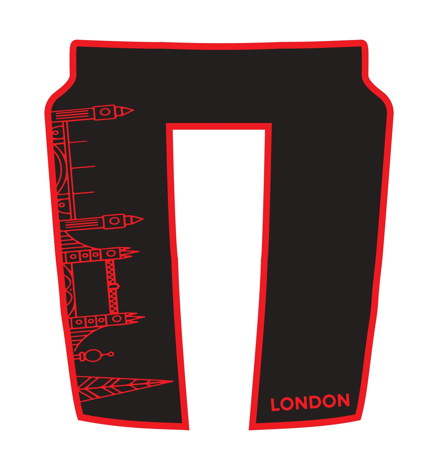 Hood Panel Decal/Sticker - London Skyline - Border Graphic Kit - For Dodge RAM 1500 2019-2025 - Premium Vinyl