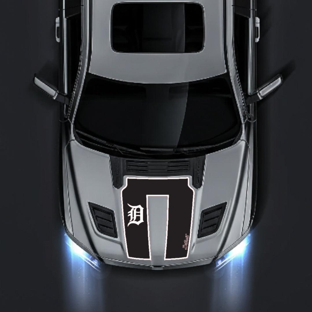 Hood Panel Decal/Sticker - Detroit Street - Border Graphic Kit - For Dodge RAM 1500 2019-2025 - Premium Vinyl