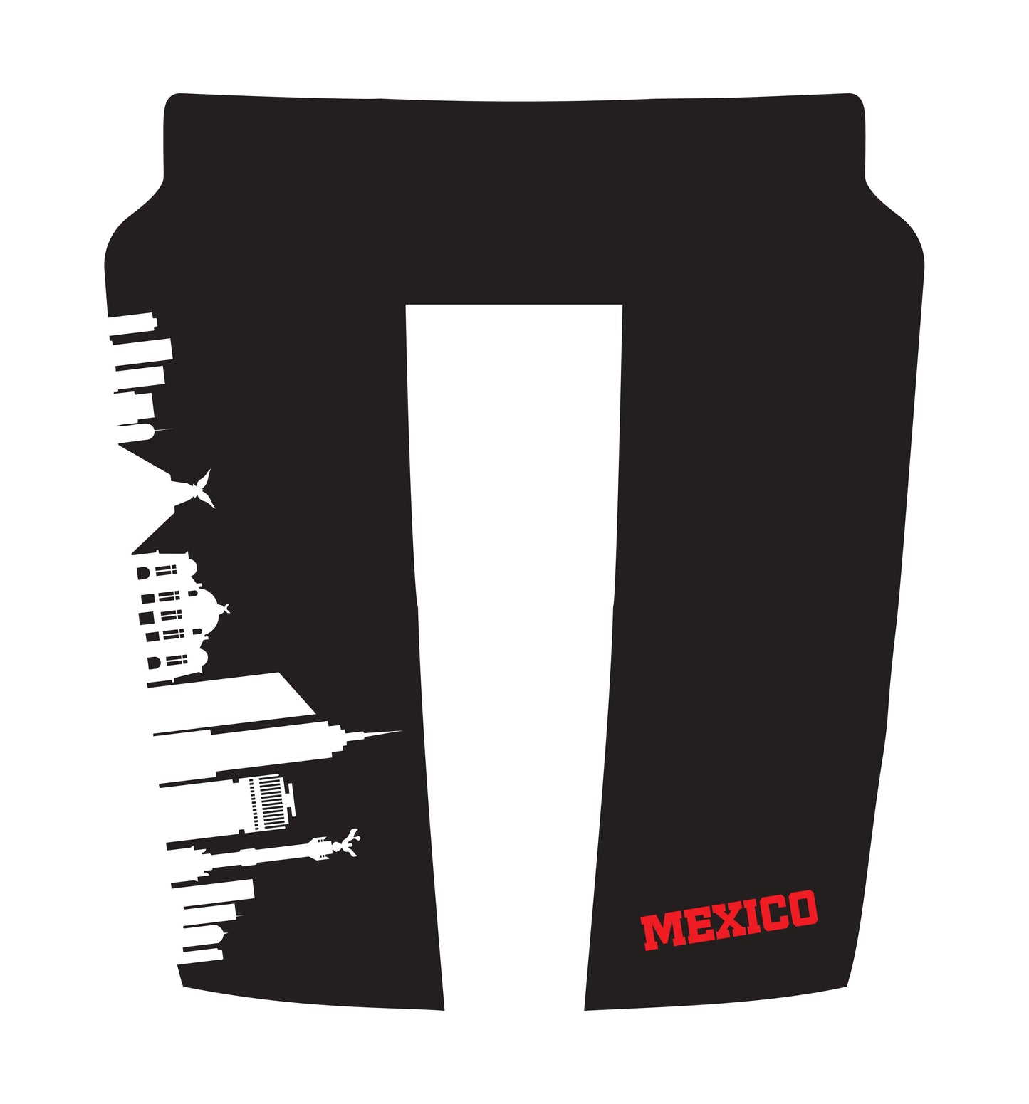 Hood Panel Decal/Sticker - Mexico Skyline - Cut Graphic Kit - For Dodge RAM 1500 2019-2025 - Premium Vinyl