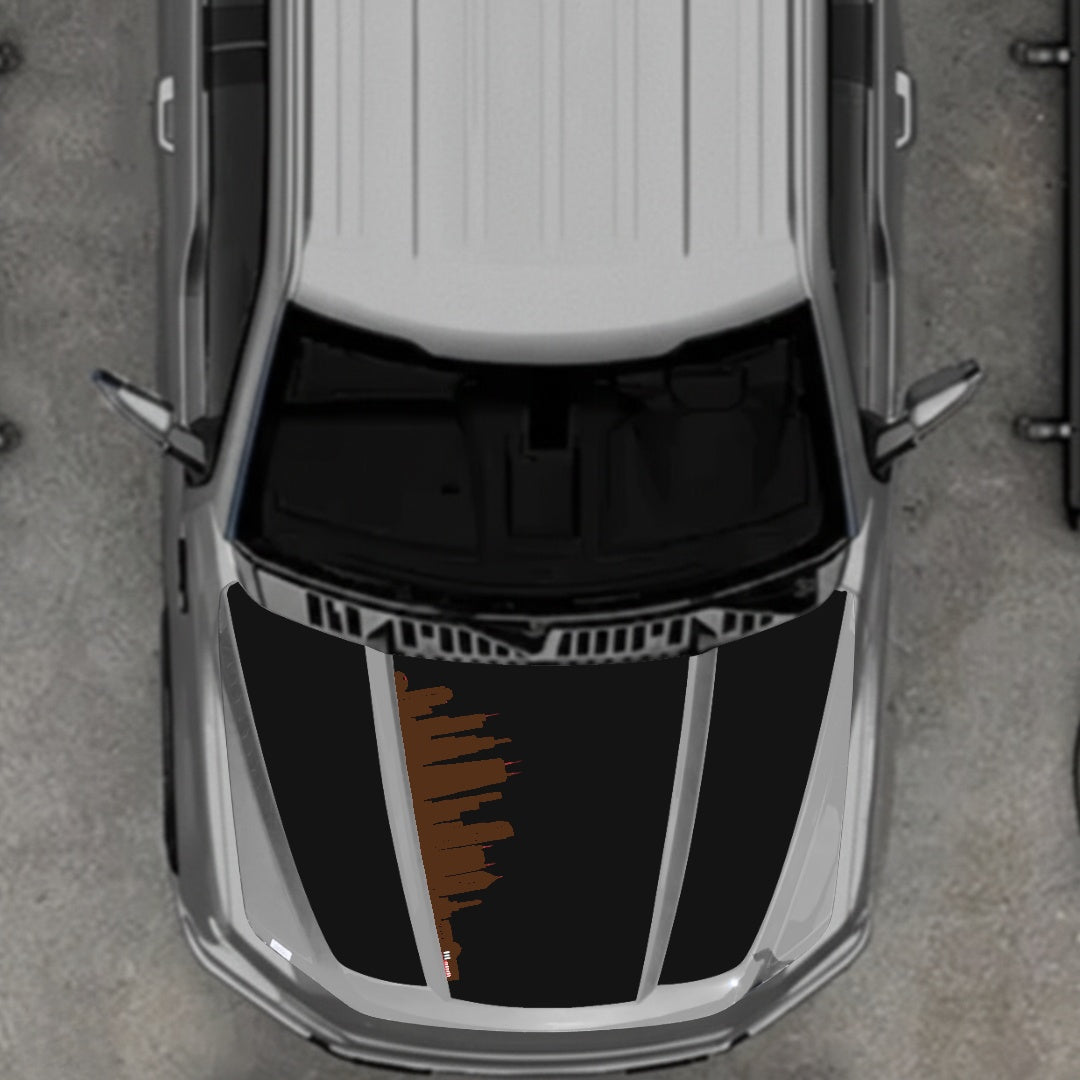 Hood Panel Decal/Sticker - Dubai Graphic Kit - For Ford F-150 2020-2026 - Premium Vinyl