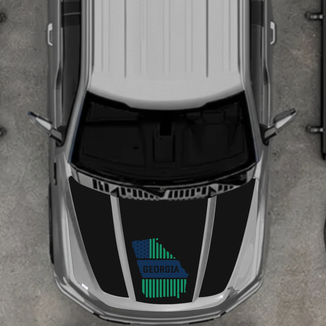 Hood Panel Decal/Sticker - Georgia Graphic Kit - For Ford F-150 2020-2026 - Premium Vinyl
