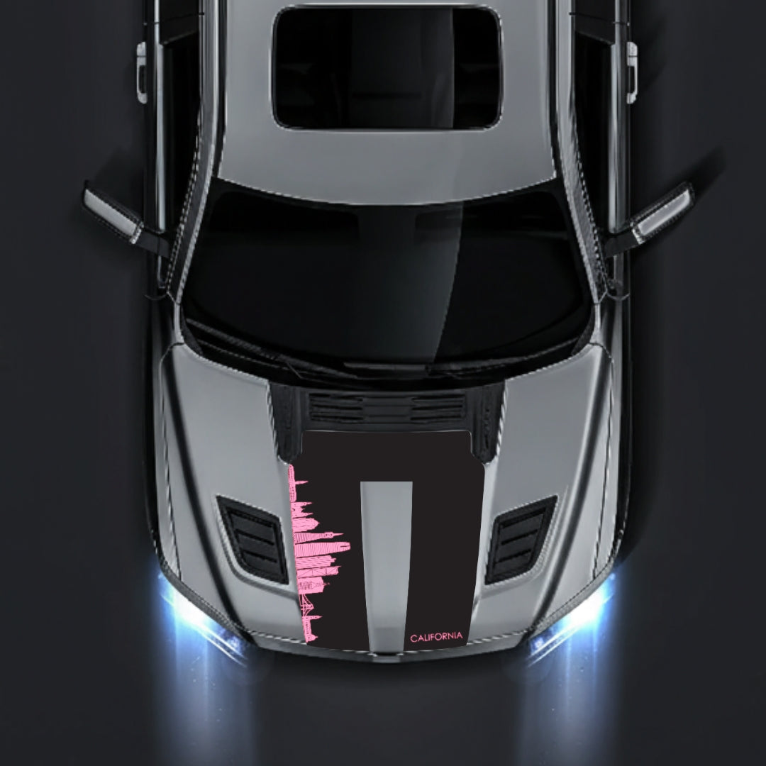 Hood Panel Decal/Sticker - California Skyline Graphic Kit - For Dodge RAM 1500 2019-2025 - Premium Vinyl