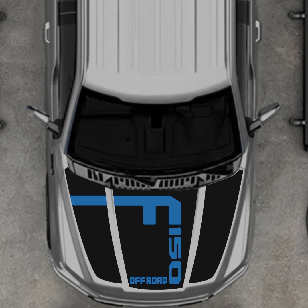 Hood Panel Decal/Sticker - Style 8 Graphic Kit - For Ford F-150 2020-2026 - Premium Vinyl