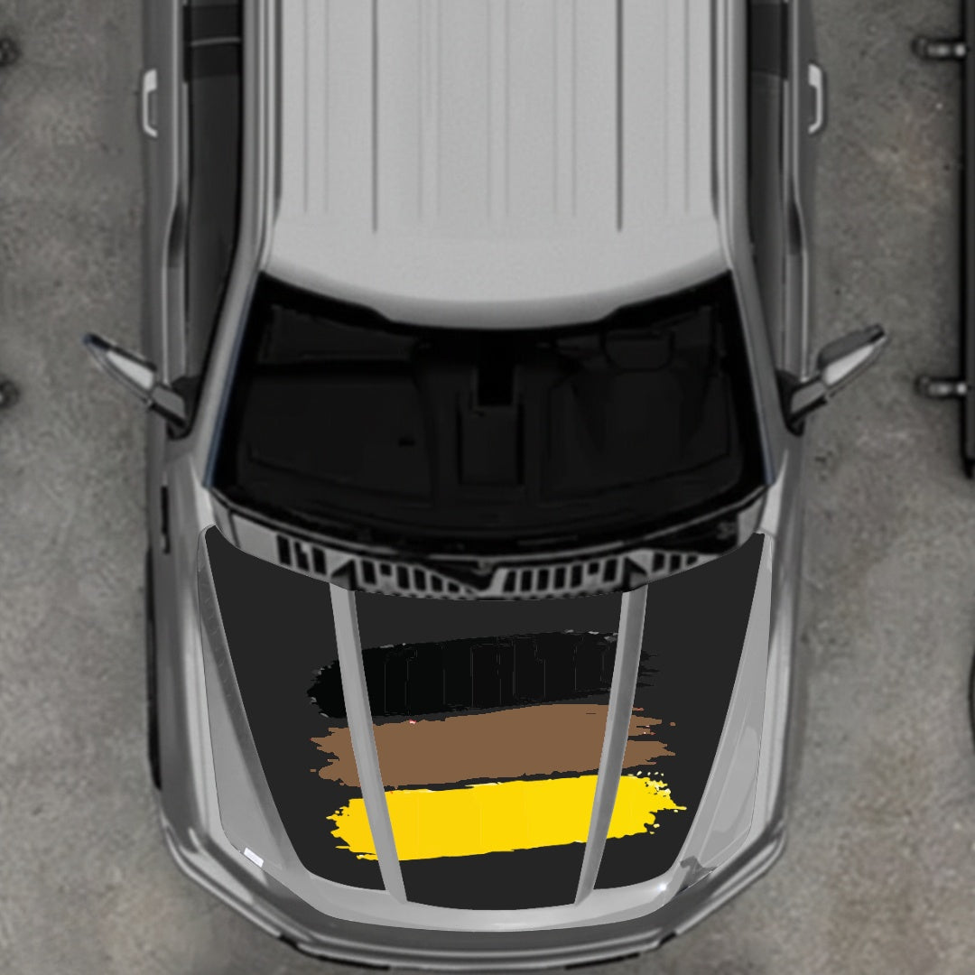 Hood Panel Decal/Sticker - Germany Flag Graphic Kit - For Ford F-150 2020-2026 - Premium Vinyl