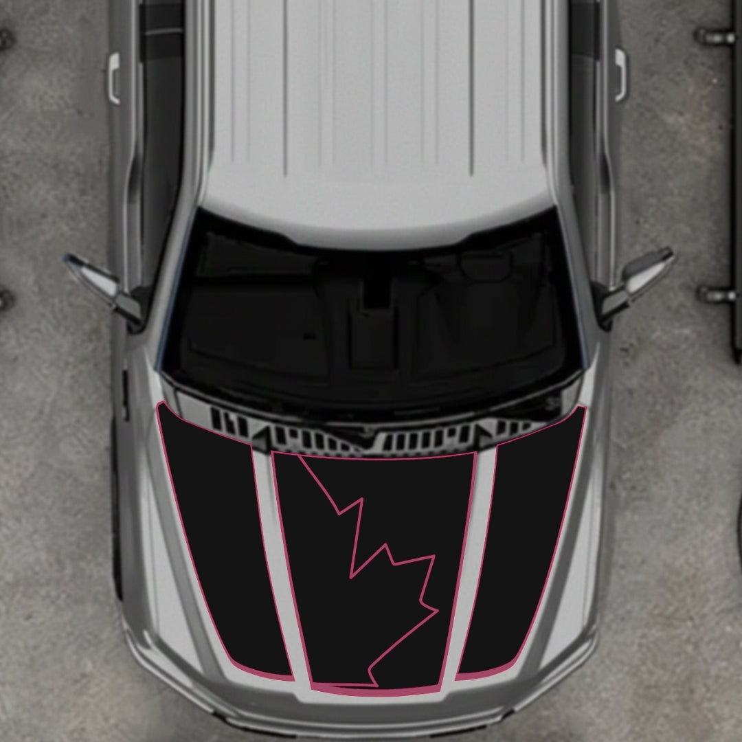 Hood Panel Decal/Sticker - Canada Style 17 Graphic Kit - For Ford F-150 2020-2026 - Premium Vinyl