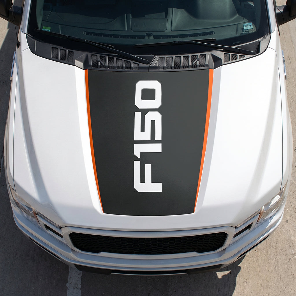 Hood Panel Decal/Sticker - Solid F150 Graphic Decal Graphic Kit - For Ford F-150 2015-2020 - Premium Vinyl