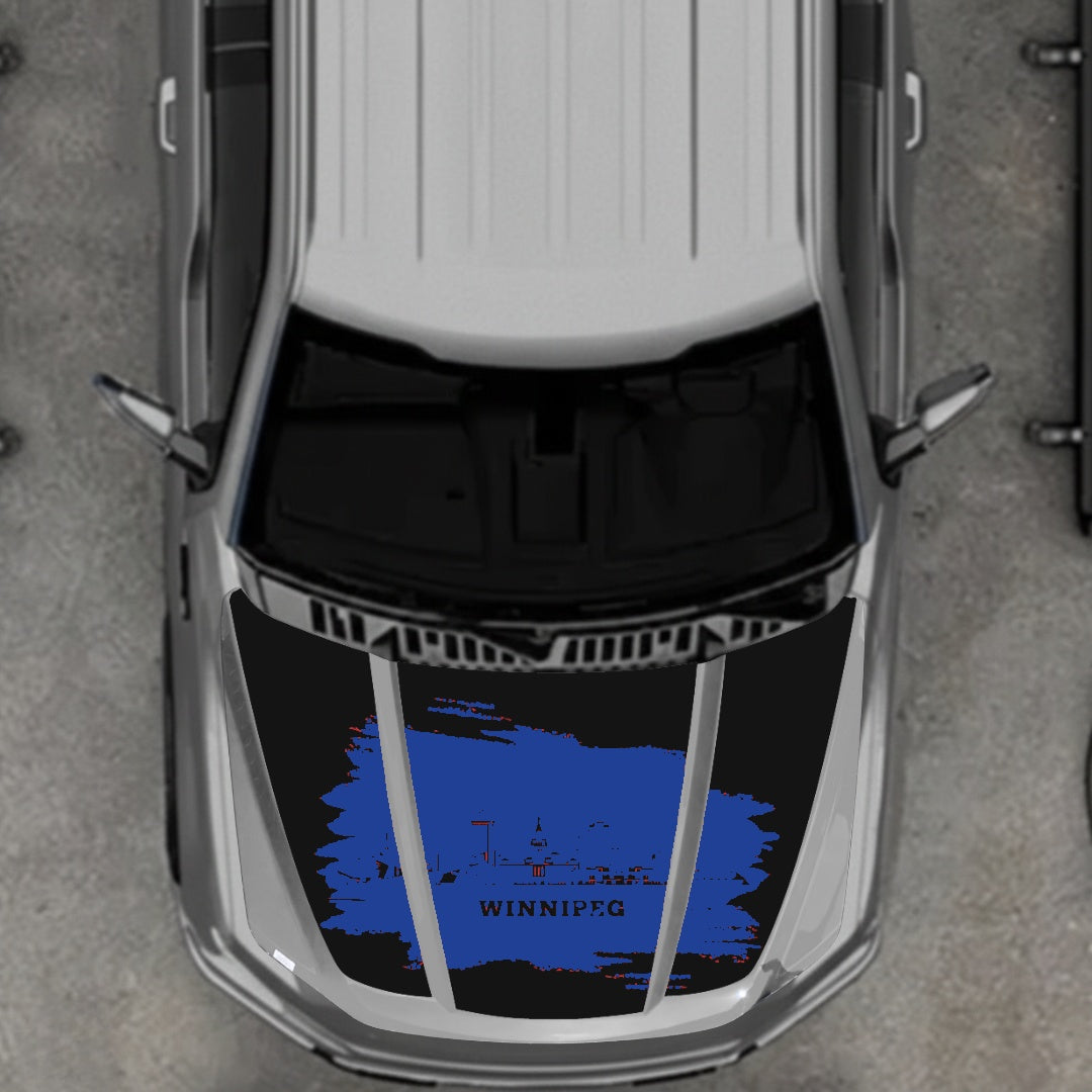 Hood Panel Decal/Sticker - Winnipeg Graphic Kit - For Ford F-150 2020-2026 - Premium Vinyl