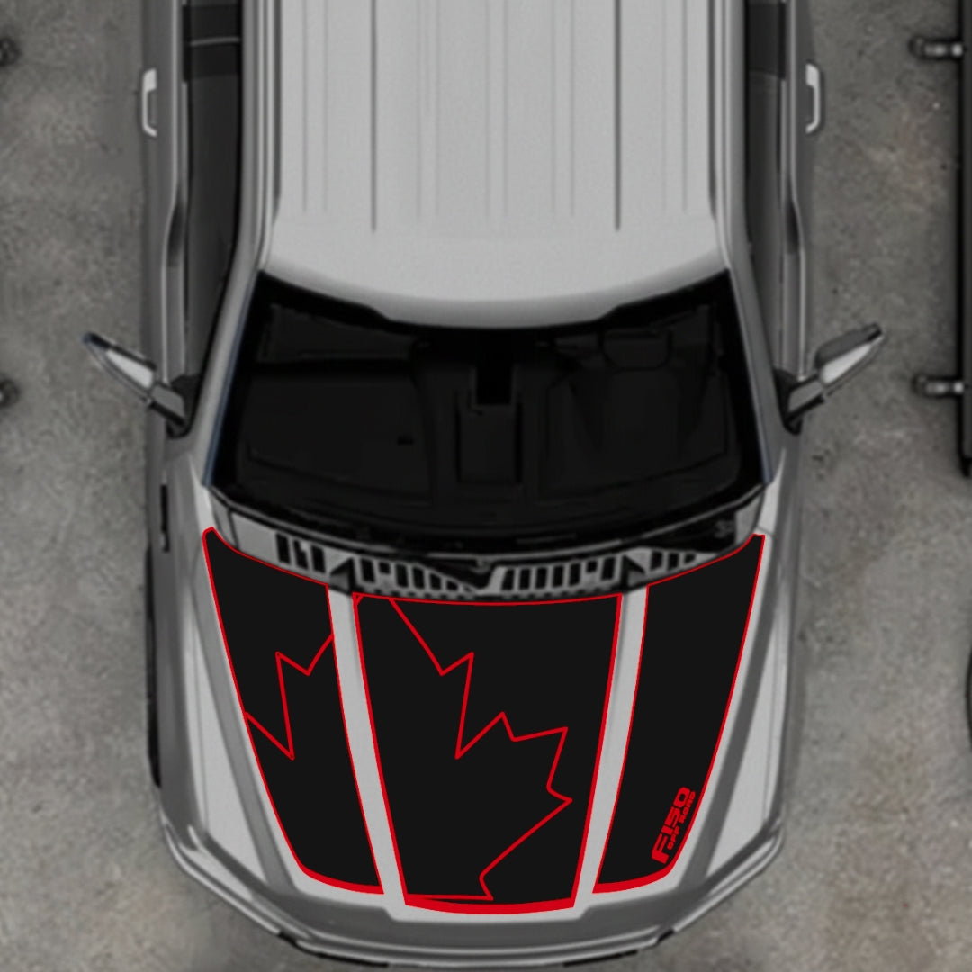 Hood Panel Decal/Sticker - Canada Style 27 Graphic Kit - For Ford F-150 2020-2026 - Premium Vinyl