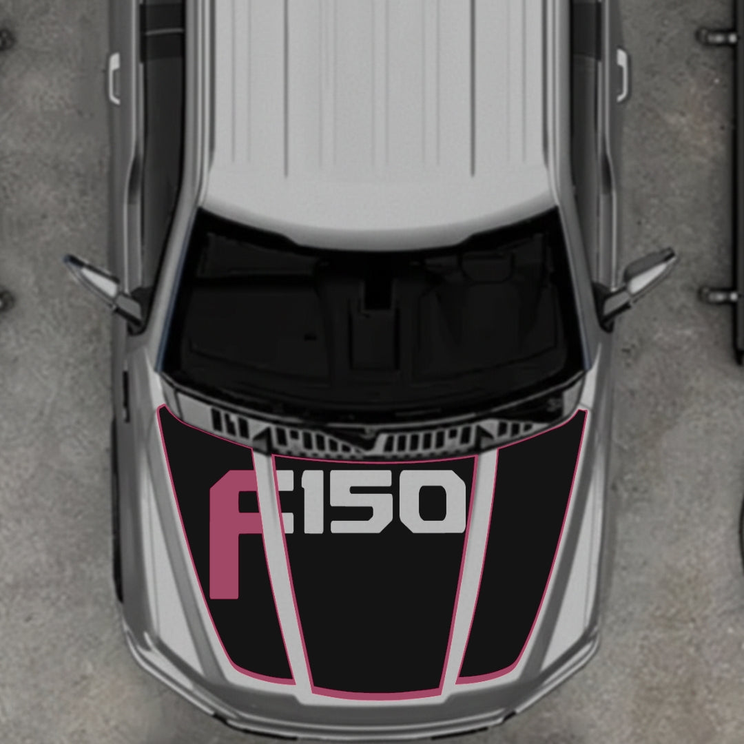 Hood Panel Decal/Sticker - Style 14 Graphic Kit - For Ford F-150 2020-2026 - Premium Vinyl