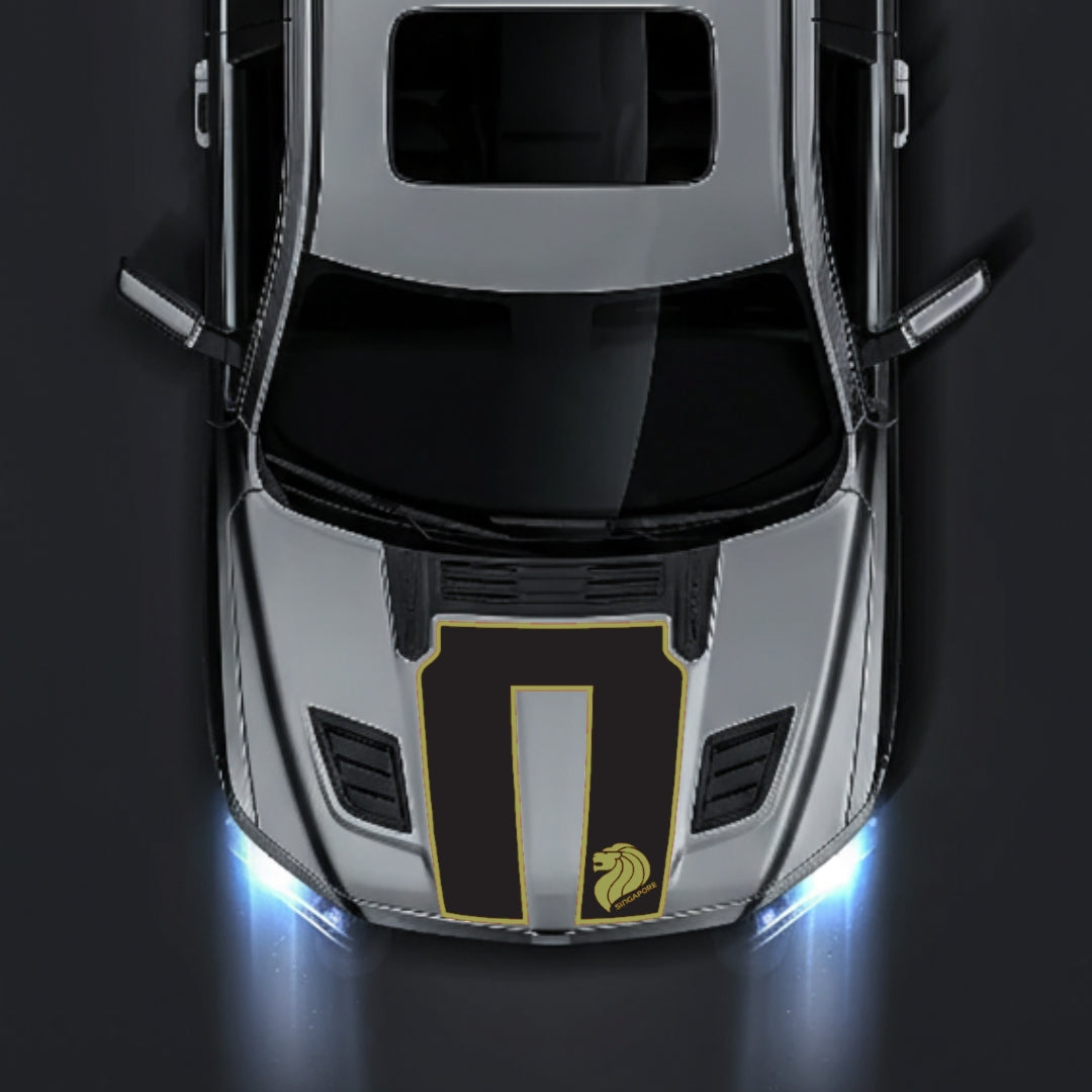 Hood Panel Decal/Sticker - Singapore - Border Graphic Kit - For Dodge RAM 1500 2019-2025 - Premium Vinyl