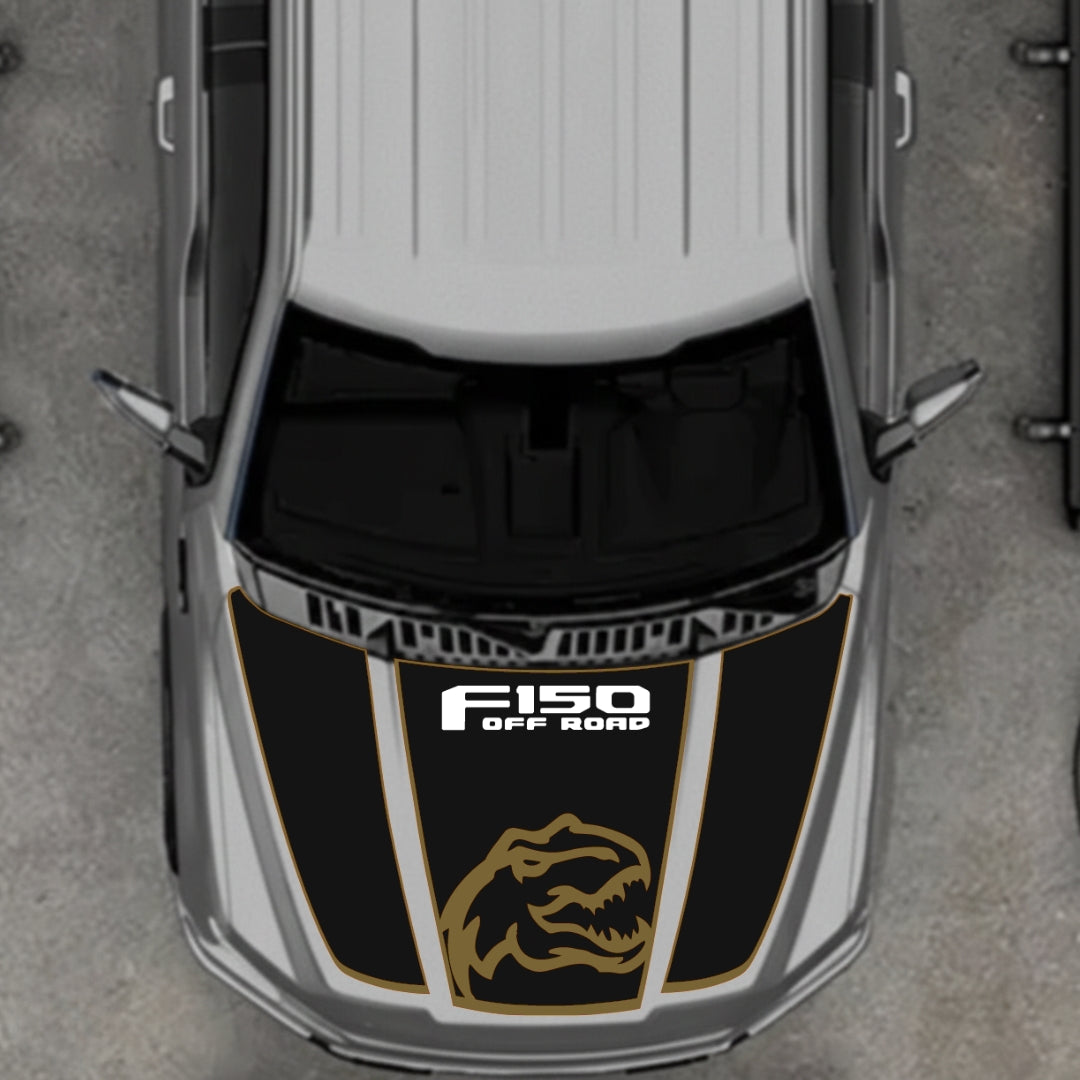 Hood Panel Decal/Sticker - Rex Style 5 Graphic Kit - For Ford F-150 2020-2026 - Premium Vinyl