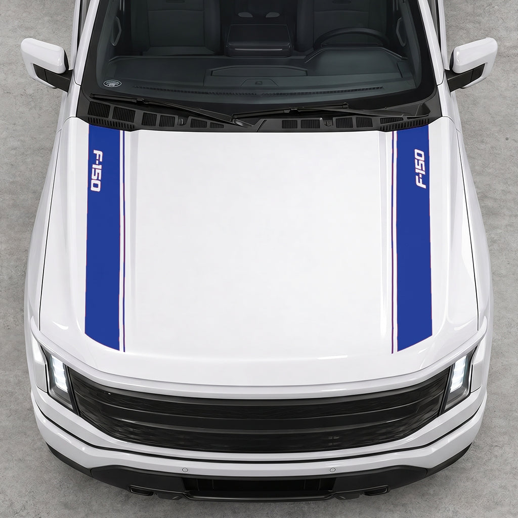 Hood Panel Decal/Sticker - Double Side Solid F150 Graphic Decal Graphic Kit - For Ford F-150 2015-2020 - Premium Vinyl