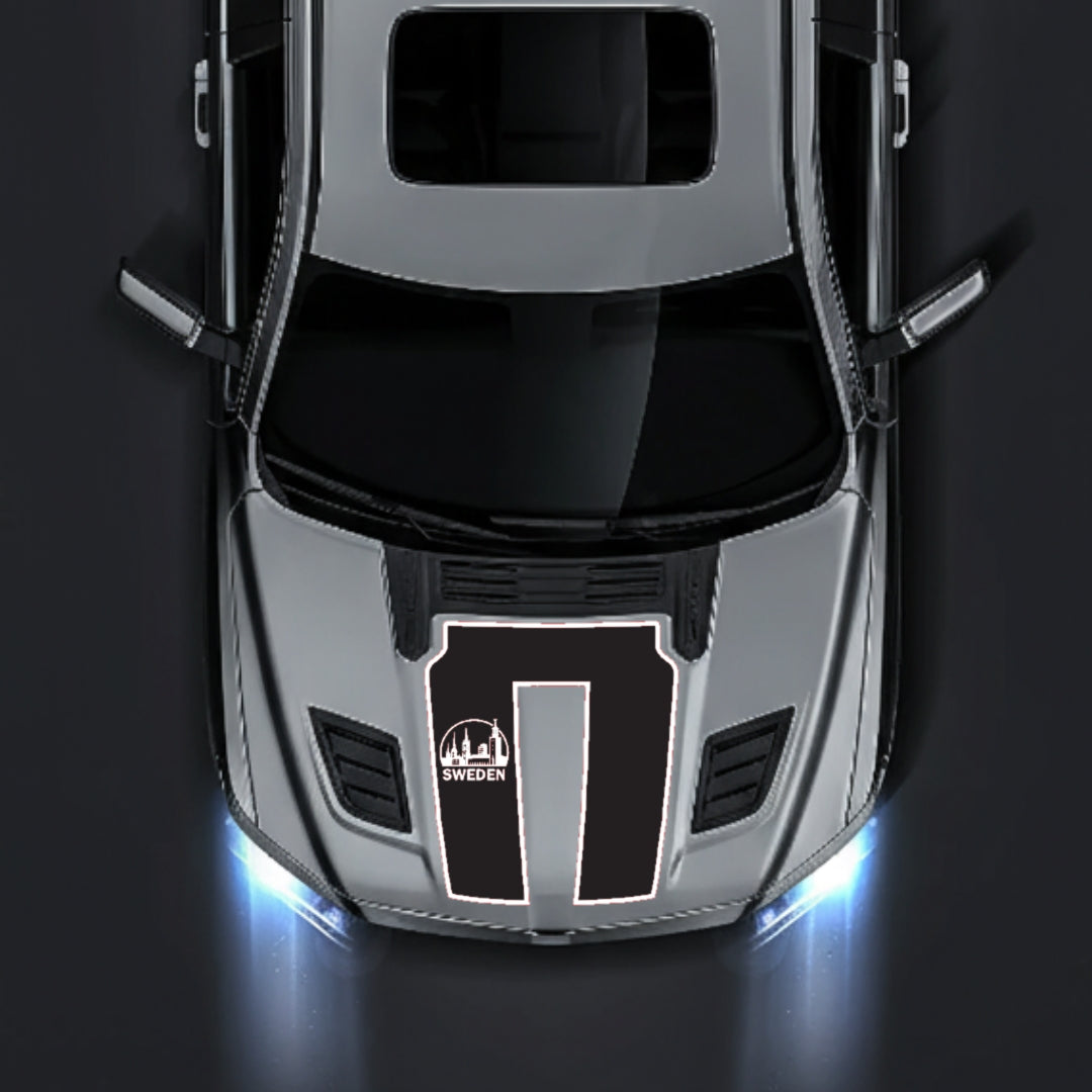 Hood Panel Decal/Sticker - Sweden - Border Graphic Kit - For Dodge RAM 1500 2019-2025 - Premium Vinyl