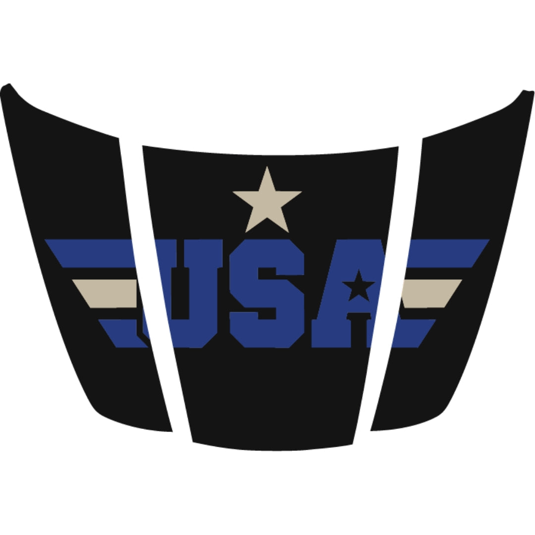Hood Panel Decal/Sticker - USA Style 8 Graphic Kit - For Ford F-150 2020-2026 - Premium Vinyl
