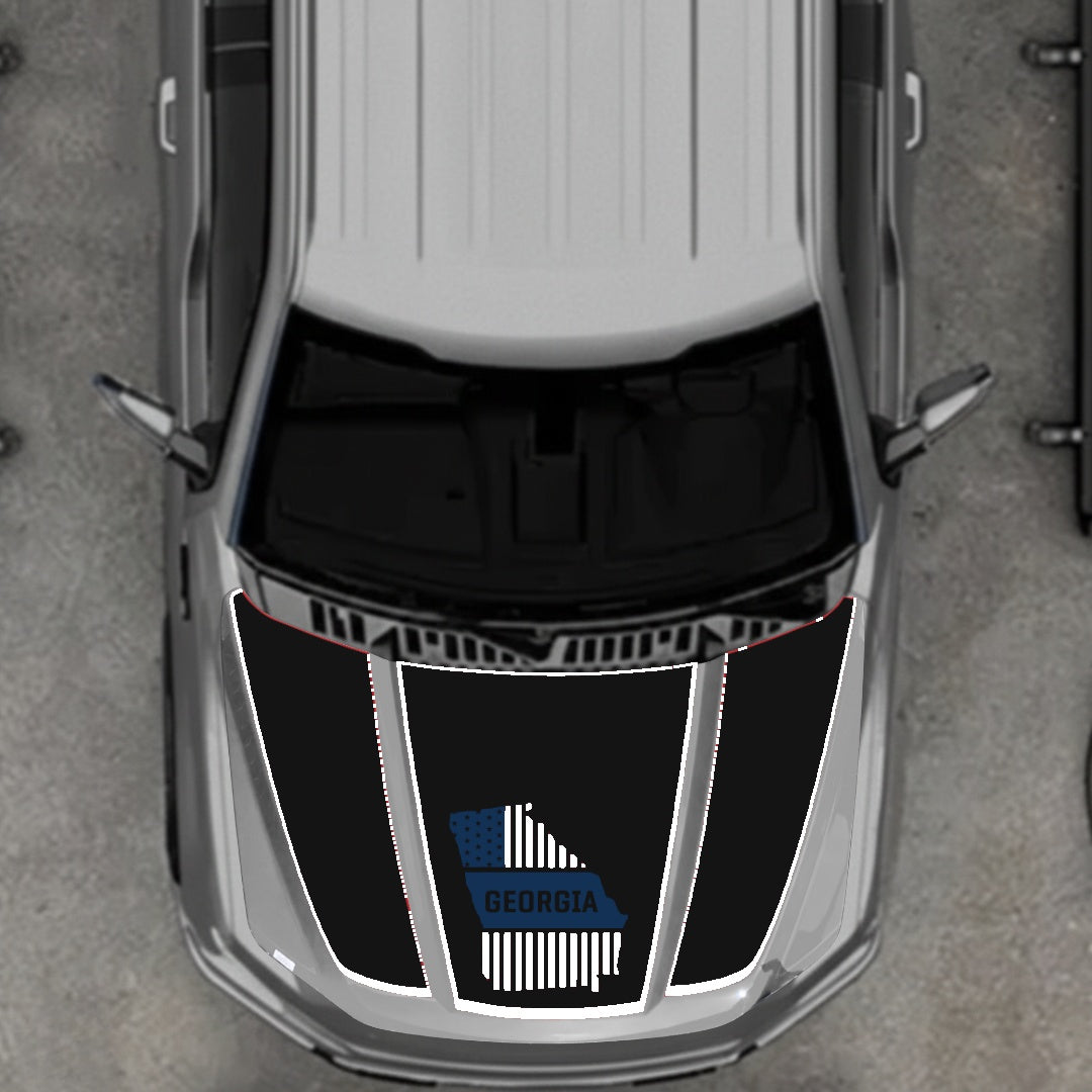 Hood Panel Decal/Sticker - Georgia - Border Graphic Kit - For Ford F-150 2020-2026 - Premium Vinyl