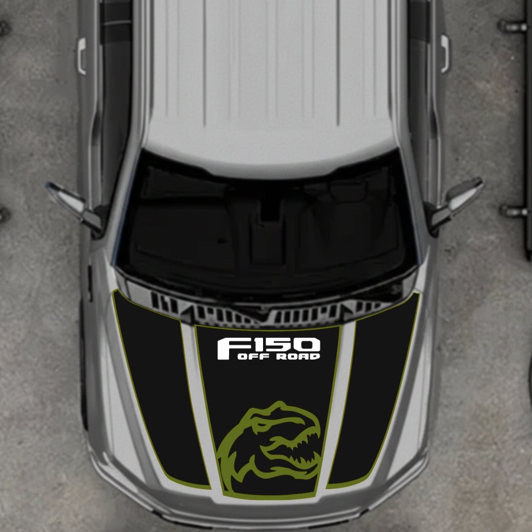 Hood Panel Decal/Sticker - Rex Style 5 Graphic Kit - For Ford F-150 2020-2026 - Premium Vinyl