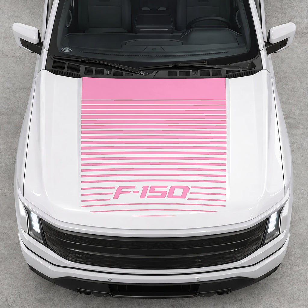 Hood Panel Decal/Sticker - Waves F150 Graphic Decal Graphic Kit - For Ford F-150 2015-2020 - Premium Vinyl