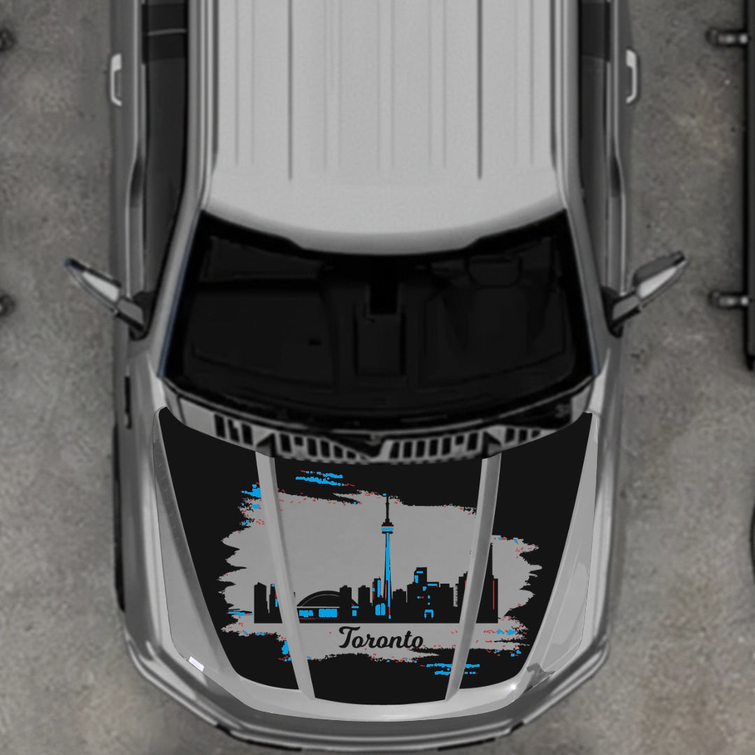 Hood Panel Decal/Sticker - Toronto - Cut Graphic Kit - For Ford F-150 2020-2026 - Premium Vinyl