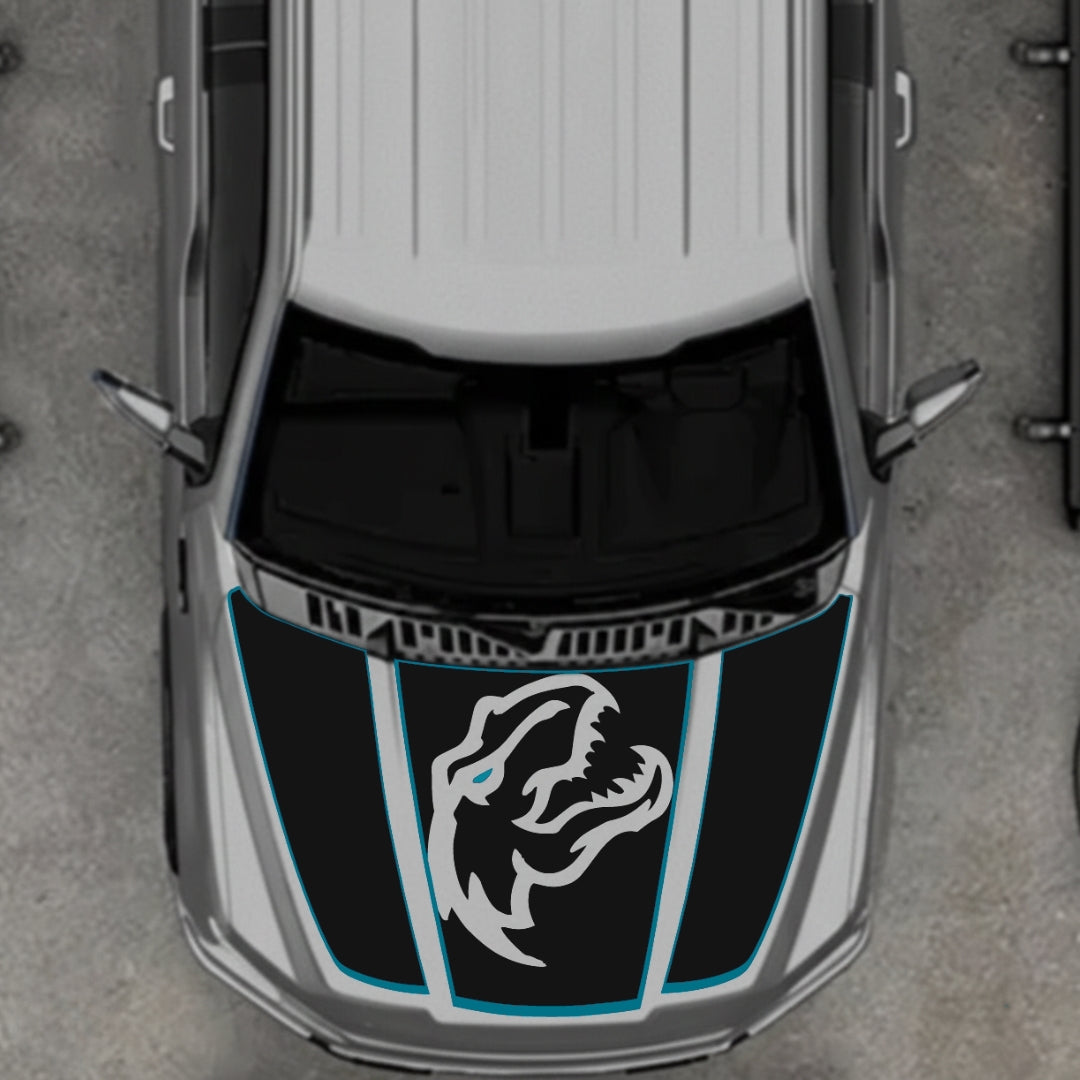 Hood Panel Decal/Sticker - Rex Style 4 Graphic Kit - For Ford F-150 2020-2026 - Premium Vinyl