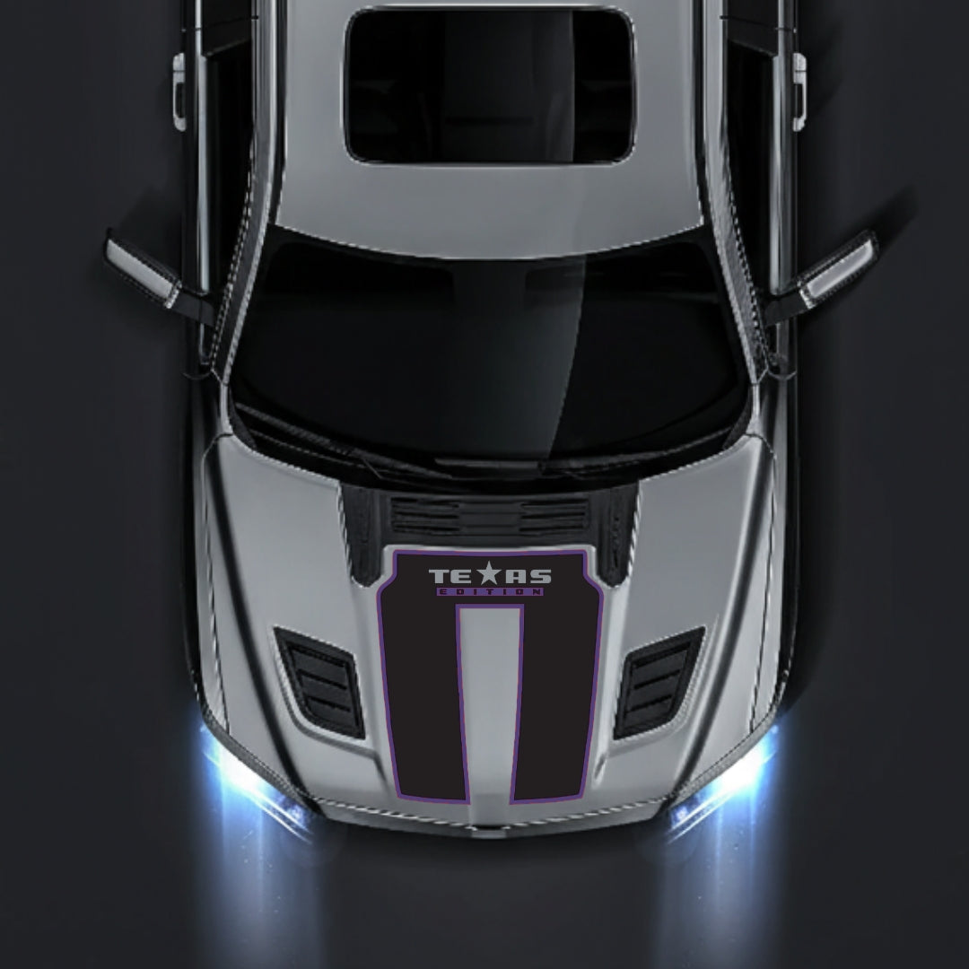 Hood Panel Decal/Sticker - Texas Edition - Cut - Border Graphic Kit - For Dodge RAM 1500 2019-2025 - Premium Vinyl