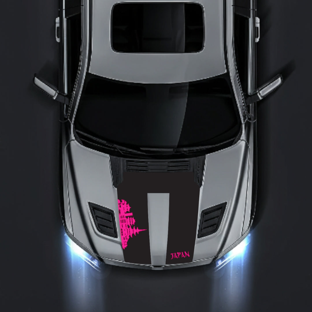 Hood Panel Decal/Sticker - Japan Skyline Graphic Kit - For Dodge RAM 1500 2019-2025 - Premium Vinyl