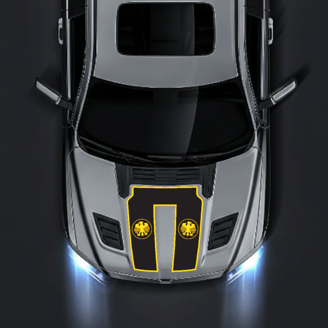 Hood Panel Decal/Sticker - Germany Visual Identity - Border Graphic Kit - For Dodge RAM 1500 2019-2025 - Premium Vinyl