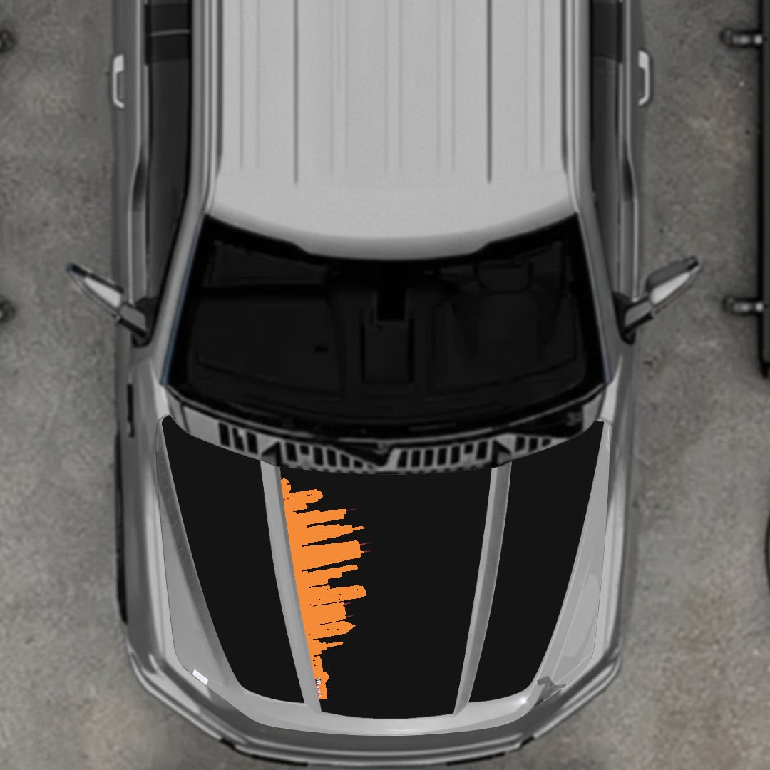 Hood Panel Decal/Sticker - Dubai Graphic Kit - For Ford F-150 2020-2026 - Premium Vinyl