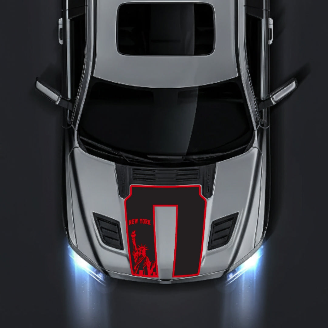 Performance Hood Panel Decal/Sticker - New York - Border Graphic Kit - For Dodge RAM 1500 2019-2025 - Premium Vinyl