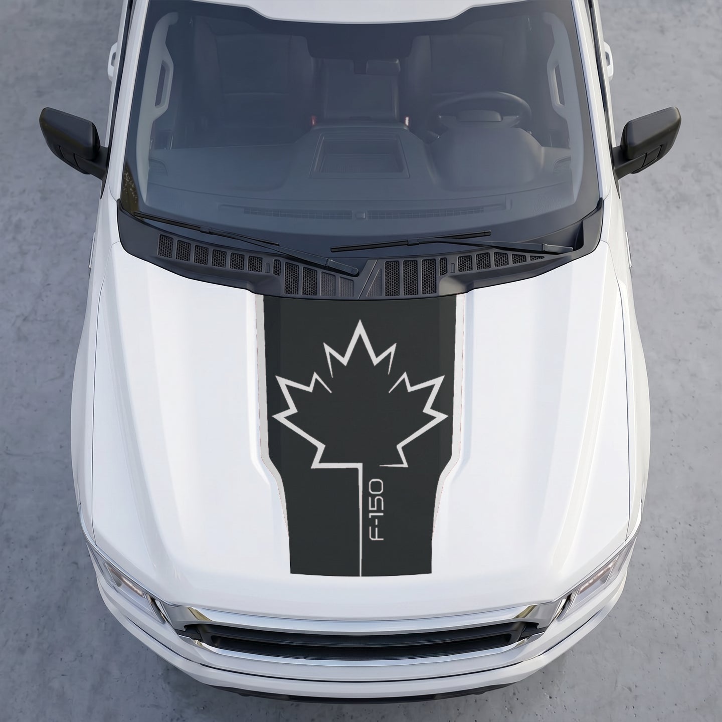 Hood Panel Decal/Sticker - Canadian Maple Leaf Hood Decal – Bold  Line Patriot Graphic Vinyl Sticker Graphic Kit - For Ford F-150 F150 2015-2020 - Premium Vinyl