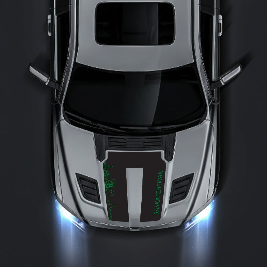 Performance Hood Panel Decal/Sticker - Saskatchewan Skyline Graphic Kit - For Dodge RAM 1500 2019-2025 - Premium Vinyl