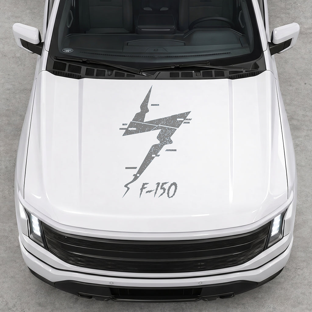 Hood Panel Decal/Sticker - Cut Electric F150 Graphic Decal Graphic Kit - For FORD F-150 2015-2020 - Premium Vinyl