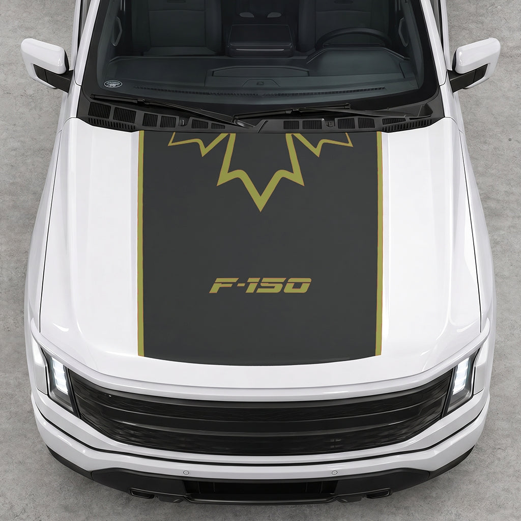 Hood Panel Decal/Sticker - Canada Upper Leaf Graphic Decal Graphic Kit - For Ford F-150 2015-2020 - Premium Vinyl