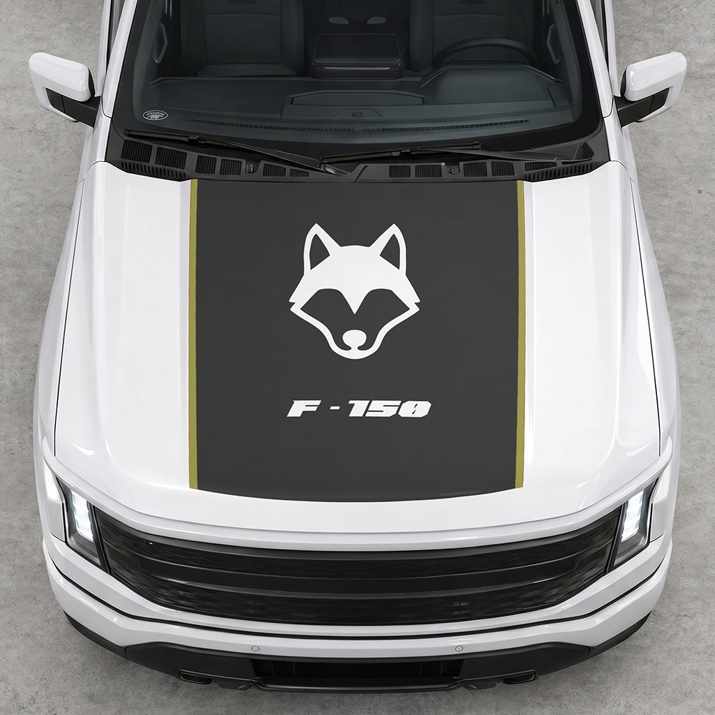 Hood Panel Decal/Sticker - Coyote Graphic Decal Graphic Kit - For Ford F-150 2015-2020 - Premium Vinyl
