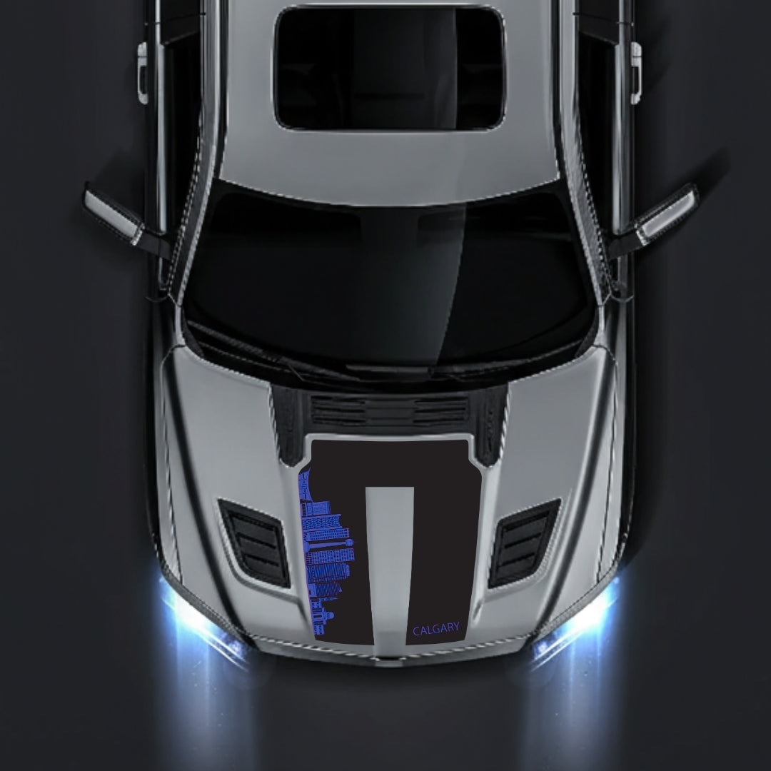Hood Panel Decal/Sticker - Calgary Skyline Graphic Kit - For Dodge RAM 1500 2019-2025 - Premium Vinyl