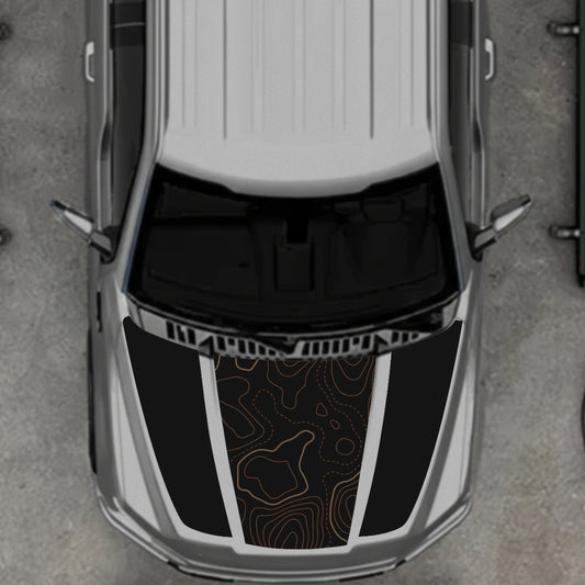 Hood Panel Decal/Sticker - Style 1 Graphic Kit - For Ford F-150 2020-2026 - Premium Vinyl