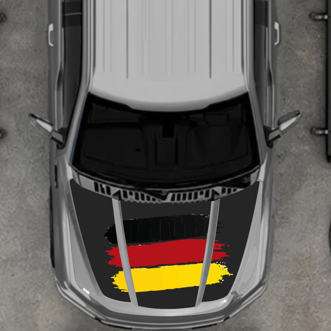 Hood Panel Decal/Sticker - Germany Flag Graphic Kit - For Ford F-150 2020-2026 - Premium Vinyl