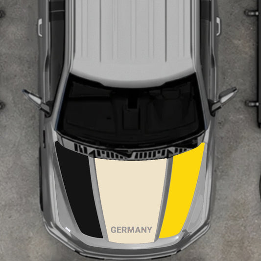 Hood Panel Decal/Sticker - Germany Flag Parts Graphic Kit - For Ford F-150 2020-2026 - Premium Vinyl