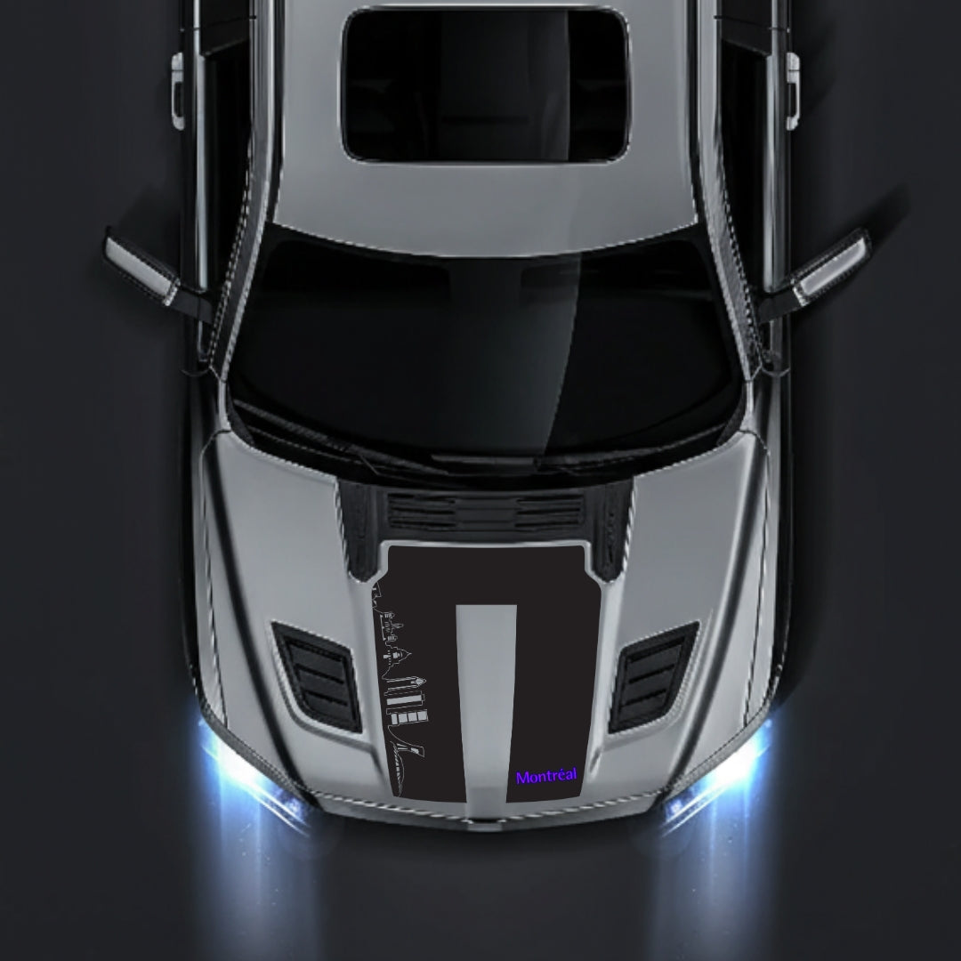 Performance Hood Panel Decal/Sticker - Montreal Skyline - Cut Graphic Kit - For Dodge RAM 1500 2019-2025 - Premium Vinyl