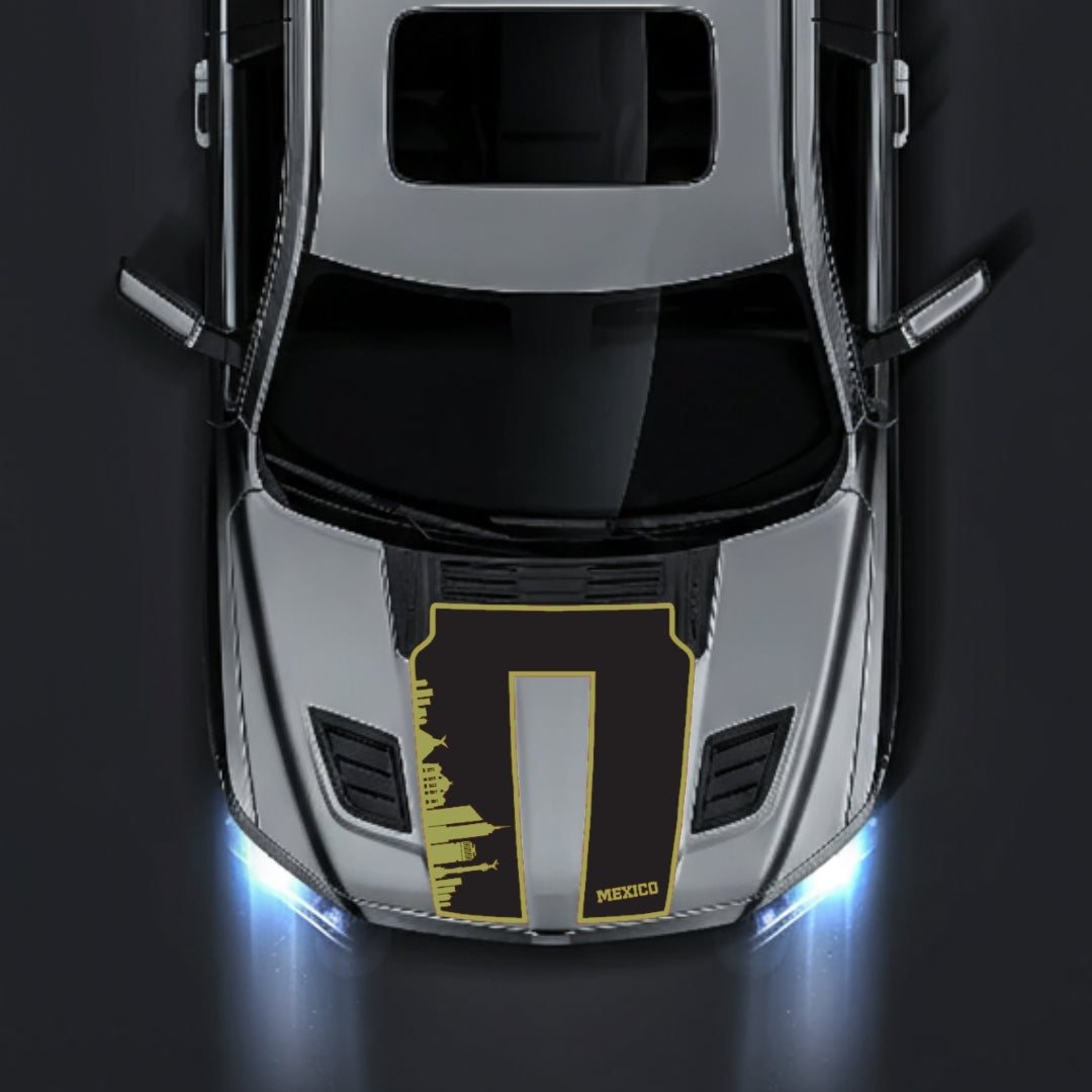 Hood Panel Decal/Sticker - Mexico Skyline - Border Graphic Kit - For Dodge RAM 1500 2019-2025 - Premium Vinyl