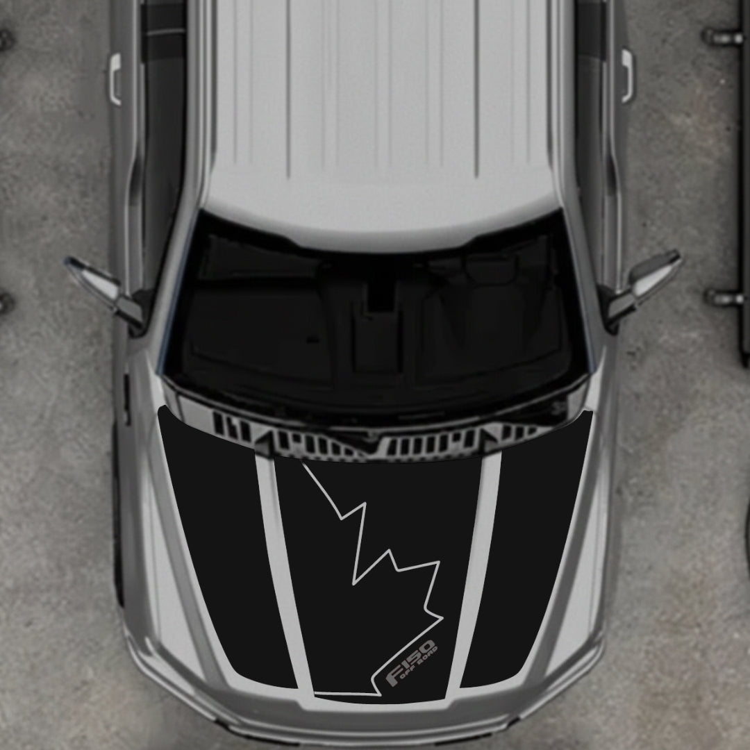 Hood Panel Decal/Sticker - Canada Style 15 Graphic Kit - For Ford F-150 2020-2026 - Premium Vinyl